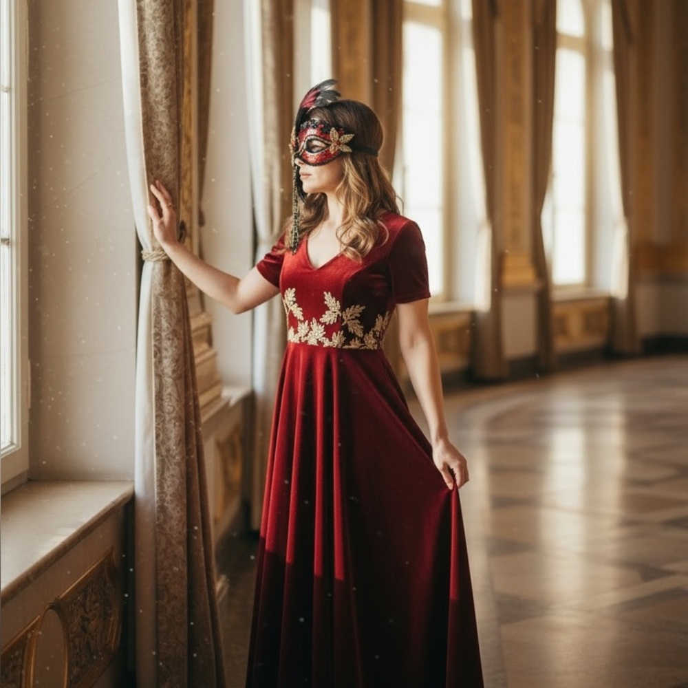 Handmade Designer Masquerade Mask Gypsy Renaissance Wearable Art - Picture 3 of 11